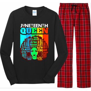 Juneteenth Black Queen Afro Melanin Girl Magic Women Girl Long Sleeve Pajama Set