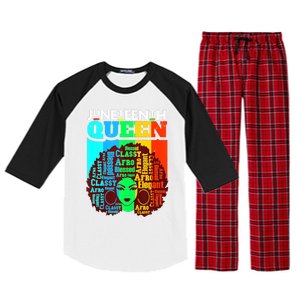 Juneteenth Black Queen Afro Melanin Girl Magic Women Girl Raglan Sleeve Pajama Set