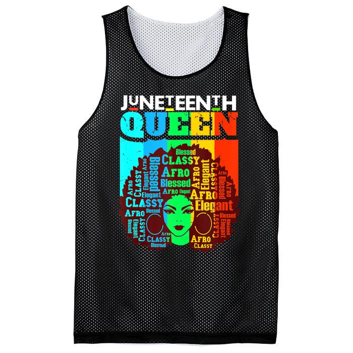 Juneteenth Black Queen Afro Melanin Girl Magic Women Girl Mesh Reversible Basketball Jersey Tank