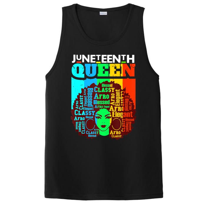 Juneteenth Black Queen Afro Melanin Girl Magic Women Girl PosiCharge Competitor Tank