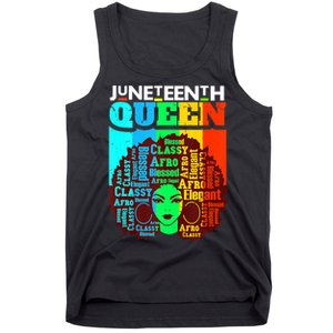 Juneteenth Black Queen Afro Melanin Girl Magic Women Girl Tank Top