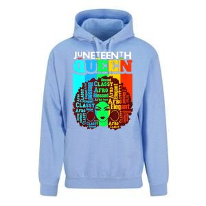 Juneteenth Black Queen Afro Melanin Girl Magic Women Girl Unisex Surf Hoodie