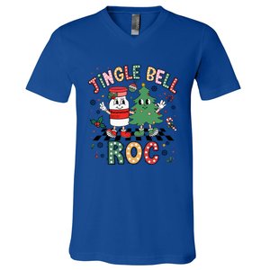 Jingle Bell Rock Christmas Nurse Crna Icu Micu Cvicu Rn Xmas Cool Gift V-Neck T-Shirt