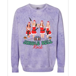 Jingle Bell Rock Girls Christmas Colorblast Crewneck Sweatshirt