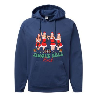 Jingle Bell Rock Girls Christmas Performance Fleece Hoodie