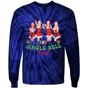 Jingle Bell Rock Girls Christmas Tie-Dye Long Sleeve Shirt