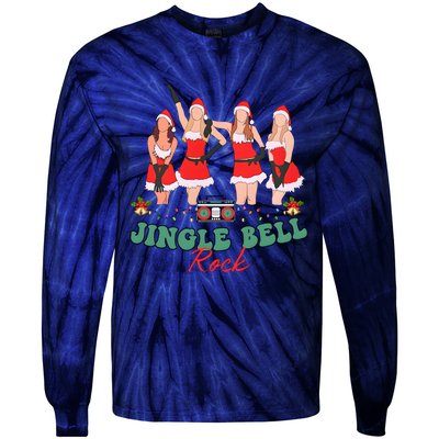 Jingle Bell Rock Girls Christmas Tie-Dye Long Sleeve Shirt