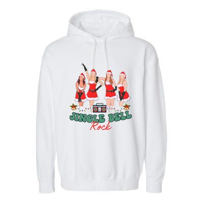 Jingle Bell Rock Girls Christmas Garment-Dyed Fleece Hoodie