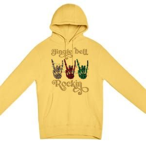 Jingle Bell Rockin Merry Christmas Santa Rock Fan Funny Gift Xmas Gift Premium Pullover Hoodie