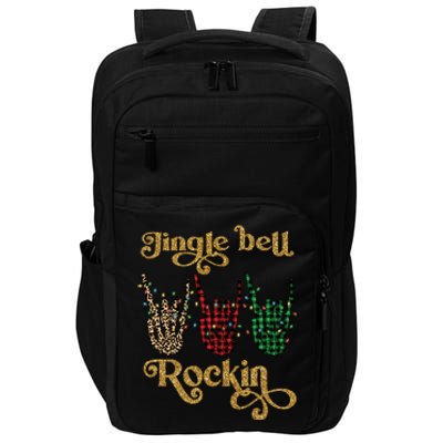 Jingle Bell Rockin Merry Christmas Santa Rock Fan Funny Gift Xmas Gift Impact Tech Backpack