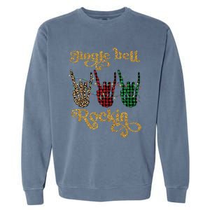 Jingle Bell Rockin Merry Christmas Santa Rock Fan Funny Gift Xmas Gift Garment-Dyed Sweatshirt