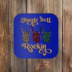 Jingle Bell Rockin Merry Christmas Santa Rock Fan Funny Gift Xmas Gift Coaster