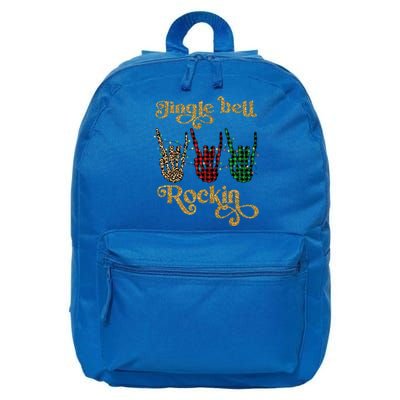 Jingle Bell Rockin Merry Christmas Santa Rock Fan Funny Gift Xmas Gift 16 in Basic Backpack