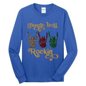 Jingle Bell Rockin Merry Christmas Santa Rock Fan Funny Gift Xmas Gift Tall Long Sleeve T-Shirt