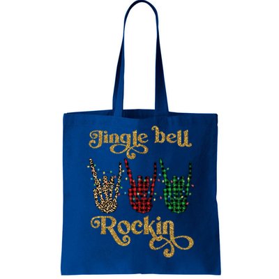 Jingle Bell Rockin Merry Christmas Santa Rock Fan Funny Gift Xmas Gift Tote Bag