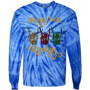 Jingle Bell Rockin Merry Christmas Santa Rock Fan Funny Gift Xmas Gift Tie-Dye Long Sleeve Shirt