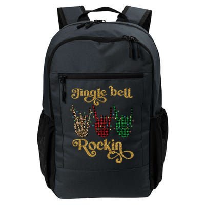 Jingle Bell Rockin Merry Christmas Santa Rock Fan Funny Gift Xmas Gift Daily Commute Backpack