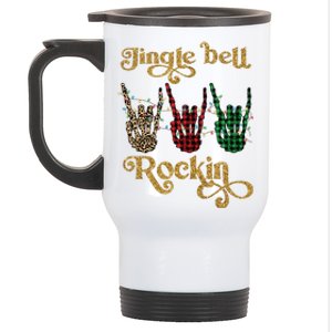 Jingle Bell Rockin Merry Christmas Santa Rock Fan Funny Gift Xmas Gift Stainless Steel Travel Mug