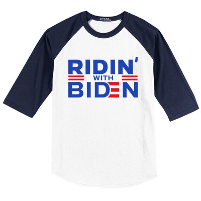 Joe Biden Ridin With Biden Funny Riding With Biden Baseball Sleeve Shirt