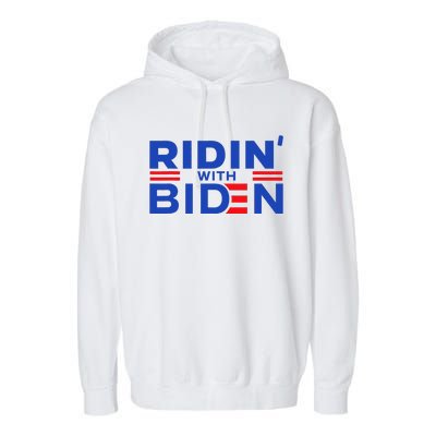 Joe Biden Ridin With Biden Funny Riding With Biden Garment-Dyed Fleece Hoodie