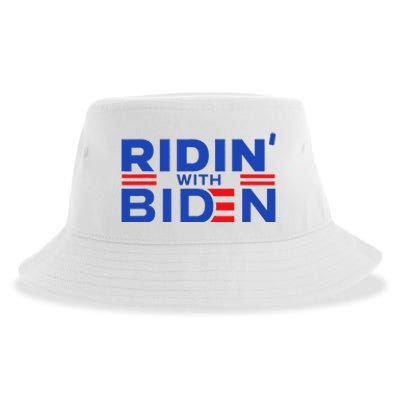 Joe Biden Ridin With Biden Funny Riding With Biden Sustainable Bucket Hat