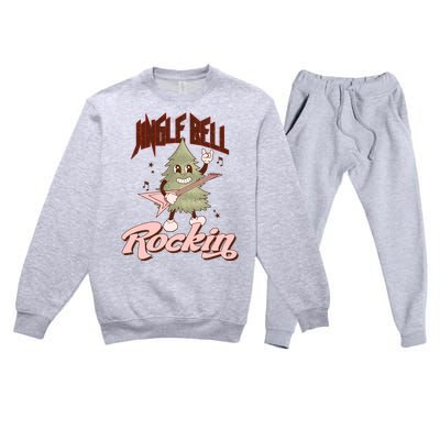 Jingle Bell Rockin Guitar Tree Premium Crewneck Sweatsuit Set