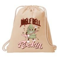 Jingle Bell Rockin Guitar Tree Drawstring Bag
