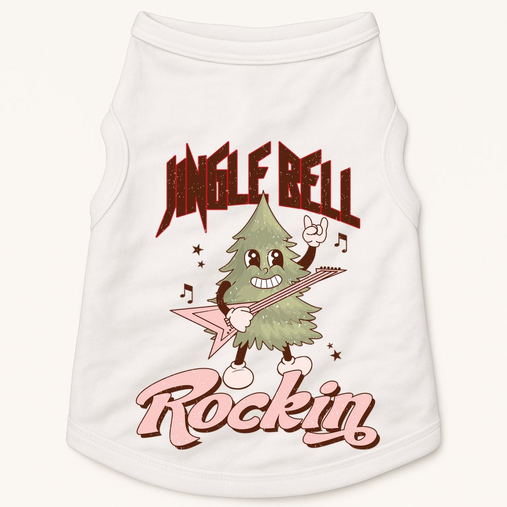 Jingle Bell Rockin Guitar Tree Doggie Tank