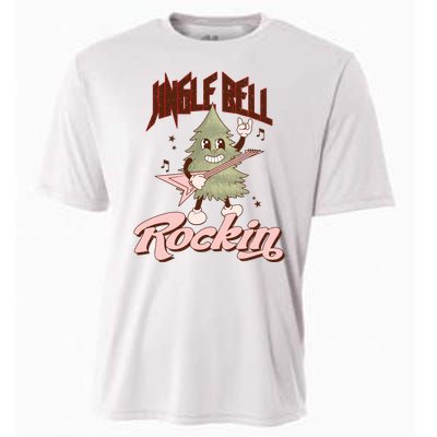 Jingle Bell Rockin Guitar Tree Cooling Performance Crew T-Shirt