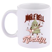 Jingle Bell Rockin Guitar Tree 11oz C Handle Ceramic Mug