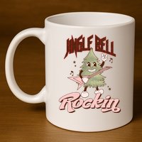 Jingle Bell Rockin Guitar Tree 11oz C Handle Ceramic Mug