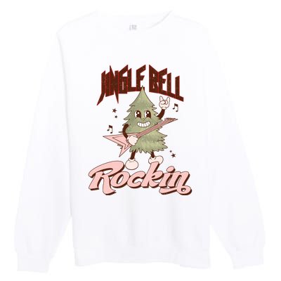 Jingle Bell Rockin Guitar Tree Premium Crewneck Sweatshirt