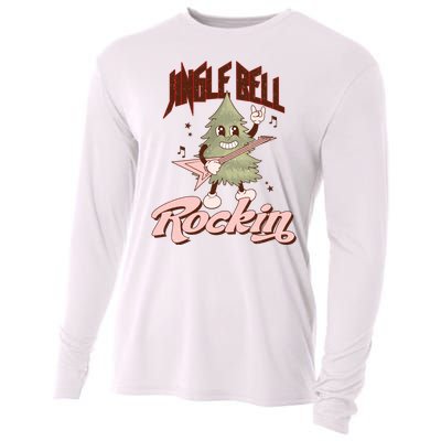 Jingle Bell Rockin Guitar Tree Cooling Performance Long Sleeve Crew