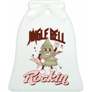 Jingle Bell Rockin Guitar Tree Ceramic Bell Ornament