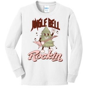 Jingle Bell Rockin Guitar Tree Kids Long Sleeve Shirt