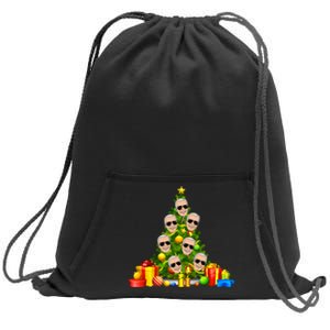 Joe Biden Rockin Around The Christmas Tree Sweatshirt Cinch Pack Bag