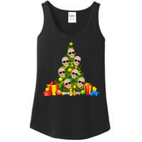 Joe Biden Rockin Around The Christmas Tree Ladies Essential Tank