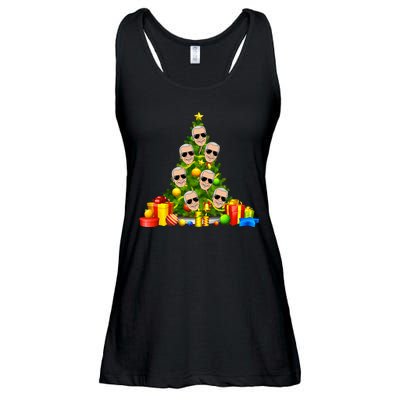 Joe Biden Rockin Around The Christmas Tree Ladies Essential Flowy Tank