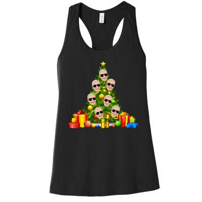 Joe Biden Rockin Around The Christmas Tree Women's Racerback Tank