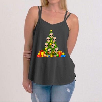 Joe Biden Rockin Around The Christmas Tree Women's Strappy Tank