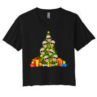 Joe Biden Rockin Around The Christmas Tree Women's Crop Top Tee