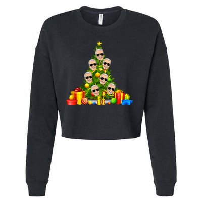 Joe Biden Rockin Around The Christmas Tree Cropped Pullover Crew