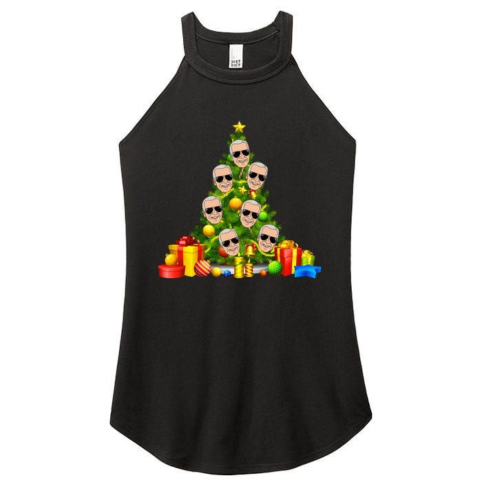 Joe Biden Rockin Around The Christmas Tree Women's Perfect Tri Rocker Tank