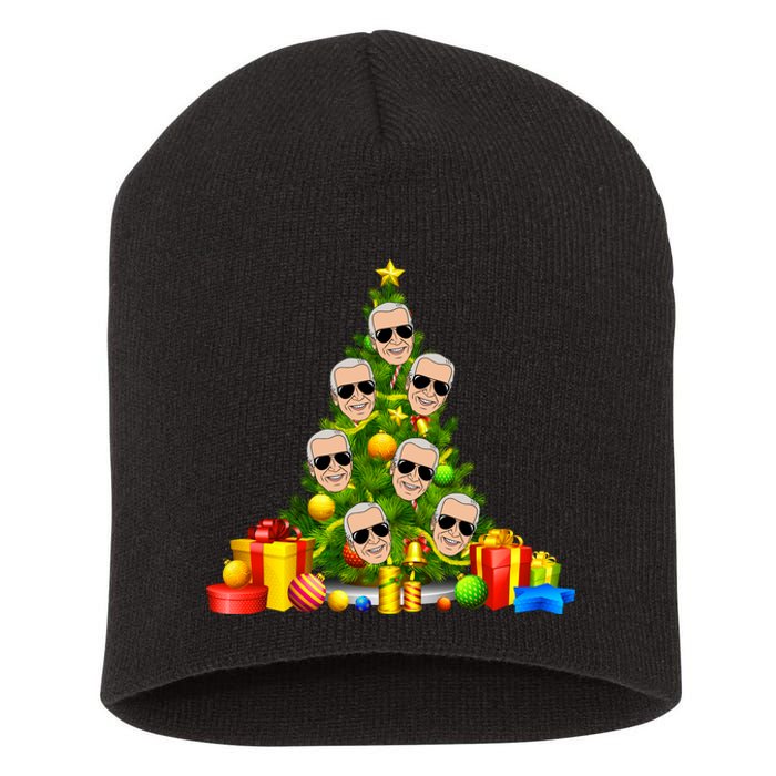 Joe Biden Rockin Around The Christmas Tree Short Acrylic Beanie