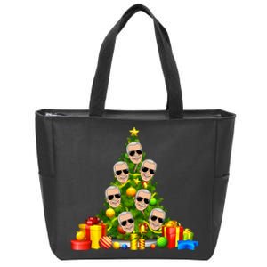 Joe Biden Rockin Around The Christmas Tree Zip Tote Bag