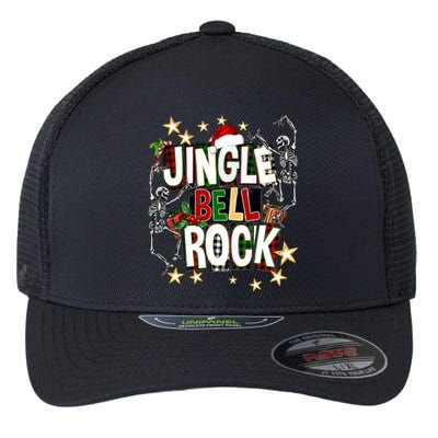 Jingle Bell Rockin Skeleton Dancing Buffalo Plaid Xmas Funny Gift Great Gift Flexfit Unipanel Trucker Cap