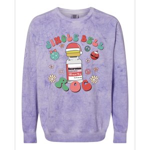 Jingle Bell Roc Crna Icu Nurse Christmas Micu Cvicu Picu Gift Colorblast Crewneck Sweatshirt