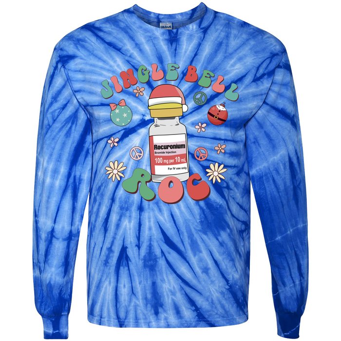 Jingle Bell Roc Crna Icu Nurse Christmas Micu Cvicu Picu Gift Tie-Dye Long Sleeve Shirt