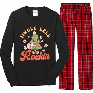 Jingle Bell Rockin Christmas Retro Holiday Tree Groovy Fun Meaningful Gift Long Sleeve Pajama Set