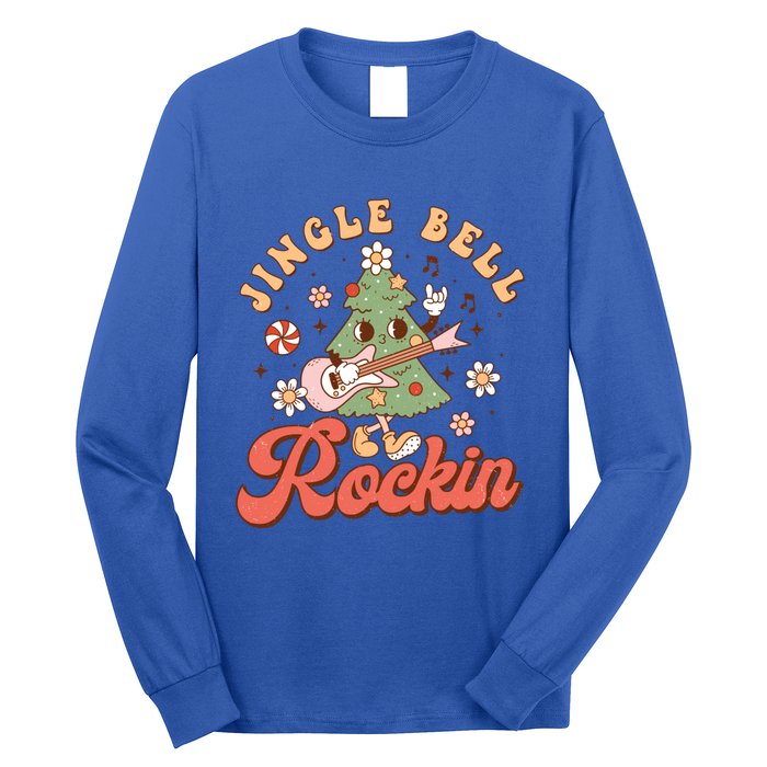 Jingle Bell Rockin Christmas Retro Holiday Tree Groovy Fun Meaningful Gift Long Sleeve Shirt